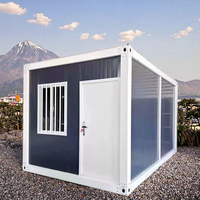 Casa Contenedor Plegable Moderna de Diseño Personalizado, Transpirable, con Paneles Sándwich, Prefabricada, Móvil, para Baños Exteriores