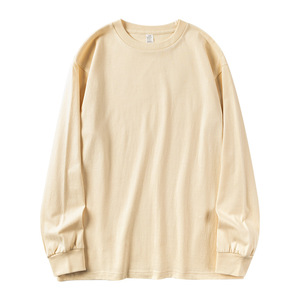 MTL2026 all'ingrosso personalizzato <span class=keywords><strong>250</strong></span> <span class=keywords><strong>grammi</strong></span> di cotone 100% T-shirt manica lunga tinta unita Unisex T-shirt - Product Image 4