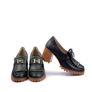Scarpe Casual da donna con Logo personalizzato 2025 in pelle nera abito da esterno con tacco alto tacchi alti personalizzati in pelle da ragazza <span class=keywords><strong>Mary</strong></span> <span class=keywords><strong>Jane</strong></span> - Product Image 5