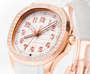 Reloj de Mujer de Alta Gama con Bisel de Diamantes, Esfera Blanca, Cristal de Zafiro Resistente a Arañazos, Correa de Caucho de Alta Calidad para Vestir - Product Image 3