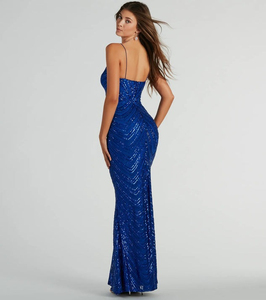 Ropa femenina europea más vendida - vestido sexy con lentejuelas tipo bandeau, elegante y versátil vestido largo de noche. - Product Image 6