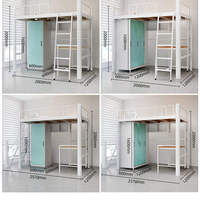 Lit double pour enfants, adultes, étudiants, dortoir |   Meubles d'école superposés en métal modernes, durables et portables, personnalisables, garantie 1 an