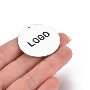 Mignon et élégant : Plaque d'identification ronde en acier inoxydable de qualité supérieure pour chien, à graver - Product Image 2
