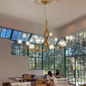 TYSON Vintage Retro Home Decor LED Suspension Arbre Branche Verre Bulle <span class=keywords><strong>Lustre</strong></span> Bar <span class=keywords><strong>Lustre</strong></span> - Product Image 3