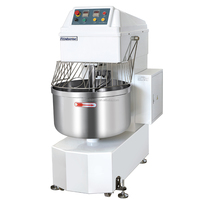 Mélangeur à pâte électrique professionnel commercial 75 kg 200 L, bol en acier inoxydable, contrôle numérique, protection contre la surchauffe pour usage en boulangerie