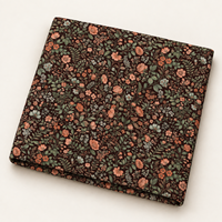 Tissu en popeline de coton floral LNS Dense Garden Carpet, 75 GSM, voile de coton léger tissé pour vêtements