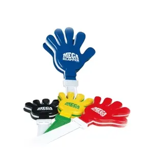 Clapper tangan mainan warna berbeda plastik uniseks Aksesori plastik olahraga berbentuk tangan ceria, kerincingan tangan plastik 500 buah
