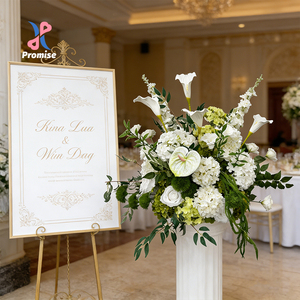 Ramo de Flores Artificiales de Seda Realistas Estilo Jardín Campestre, Decoración Floral Artificial para Bodas al Aire Libre - Product Image 1