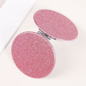 Miroir de maquillage/cosmétique portable, mini miroir de poche, miroir compact de <span class=keywords><strong>voyage</strong></span>, miroir à paillettes, logo personnalisé, cadeaux promotionnels - Product Image 4