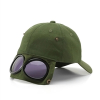 Casquette de baseball Snapback au design cool avec lunettes de pilote et lunettes de protection, style aviation, Gorras