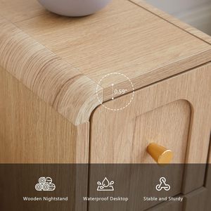<span class=keywords><strong>Mesita</strong></span> <span class=keywords><strong>de</strong></span> <span class=keywords><strong>Noche</strong></span> Moderna, Estrecha y Elegante, <span class=keywords><strong>de</strong></span> Madera, con Almacenamiento para Espacios Pequeños, Dormitorio, Sala <span class=keywords><strong>de</strong></span> Estar - Product Image 6