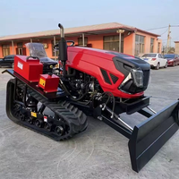 Usine de gros 70HP 2WD Gear Drive télécommande Mini tracteur à chenilles motoculteur avec boîte de vitesses pour usage agricole