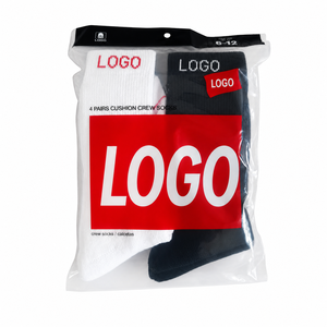 Chaussettes de sport mi-mollet en coton peigné ultra-doux avec semelle coussinée et fond éponge, chaussettes athlétiques de performance - Product Image 3