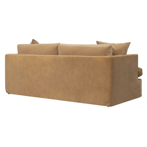 <span class=keywords><strong>Chic</strong></span> <span class=keywords><strong>rétro</strong></span> européen esthétique 2 places Beige velours <span class=keywords><strong>canapé</strong></span> inclinable avec cadre en bois pour la maison salon meubles utilisation - Product Image 5