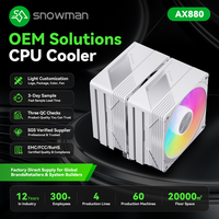 Refroidisseur ARGB à double tour 8 caloducs 289W haute puissance thermique, logo personnalisable pour acheteurs B2B, 120 brevets indépendants, OEM ODM, personnalisation de marque rapide
