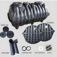 Digesteur de biogaz à trois chambres de 2500 L, fosse septique en PE, fosse septique portable pour le traitement des eaux usées domestiques, OEM