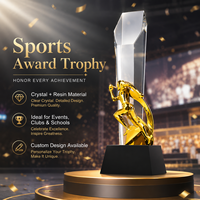 Trofeos Deportivos de Cristal para Competiciones Escolares, Regalos de Baloncesto y Fútbol