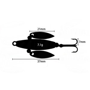 Anzuelo de pesca de hielo, anzuelo de plomo, señuelo falso de Metal, anzuelo triple, plantilla de plomo, lentejuelas, cuchara de Metal de invierno, señuelo de pesca - Product Image 5