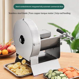 Dao thái rau củ đa năng, sử dụng điện và tay, tay cầm lớn, tiện dụng, bằng thép không gỉ, có thanh ép - Product Image 5