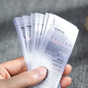 Étiquettes tissées colorées personnalisées avec logo de marque doré pour vêtements, cartes de prix pour vêtements en gros - Product Image 5