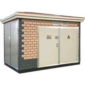 33/0.4kV 500KVA Outdoor Electric Prefabricated Substation With High And Low Voltage Switchgear Transformer