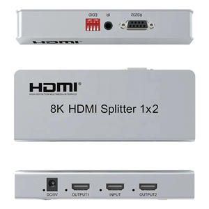 Ultra HD 2.1 Haute Qualité 48Gbps 8K 60Hz <span class=keywords><strong>4K</strong></span> <span class=keywords><strong>120Hz</strong></span> Répartiteur <span class=keywords><strong>HDMI</strong></span> 1x2 Répartiteurs Vidéo Convertisseurs 7680x4320/60Hz 1 2 Répartiteur <span class=keywords><strong>HDMI</strong></span> - Product Image 3