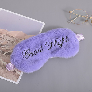 Maschera per gli occhi morbida di nuovo Design di vendita calda maschera per gli occhi in seta e raso di <span class=keywords><strong>coniglio</strong></span> traspirante per dormire - Product Image 2