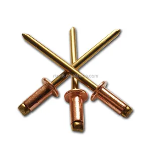 Copper Pop Rivets 5/32 Diameter Brass Mandrel Blind Rivets Dome Head