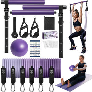 Kit de Barra de Pilates Ecológica para Gimnasio en Casa con Bandas de Resistencia y Bolsa para Mujeres y Hombres - Product Image 1