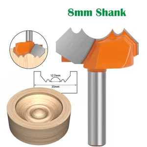 8mm Shank Double Arc Dragon Ball Knife Woodworking Milling Cutter Ball Ingot Knife Pattern Line Engraving Machine Cutter Head