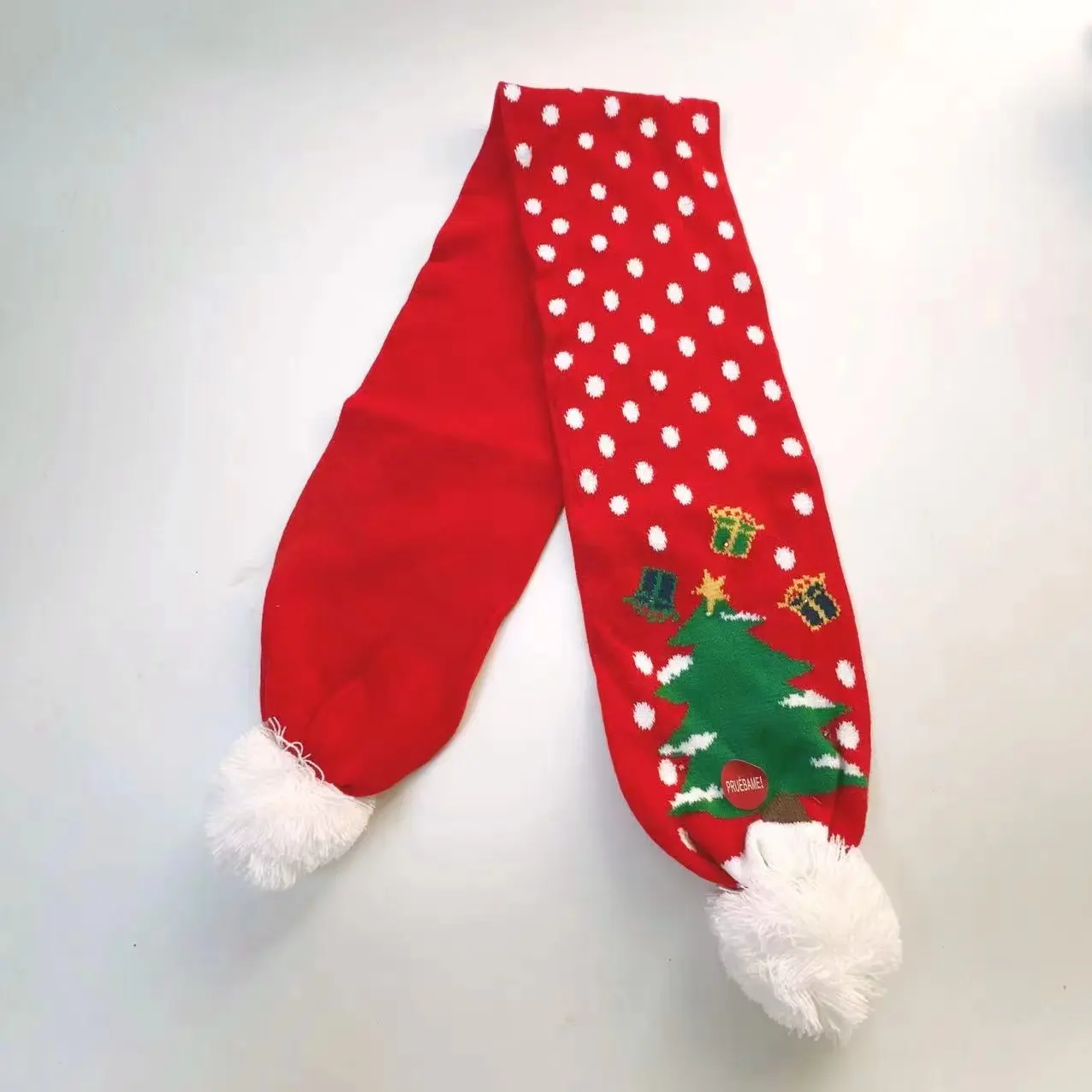 Kinderen Warme Gebreide Sjaal Geschenken Demper Voor Kerst Met Led Verlichting Op Maat Real Manufactory Made