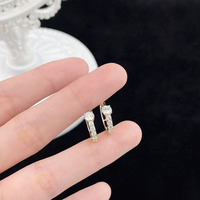 Boucles d'oreilles clips rondes à quatre griffes en or jaune 18 carats avec diamant de laboratoire, boucles d'oreilles en or, boucles d'oreilles en forme de cœur, boucles d'oreilles tendance