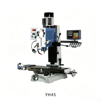 Machine à fraiser industrielle YH45 pour usinage 3-en-1, type banc, pour réparation et fabrication de pièces de précision, fraiseuses manuelles
