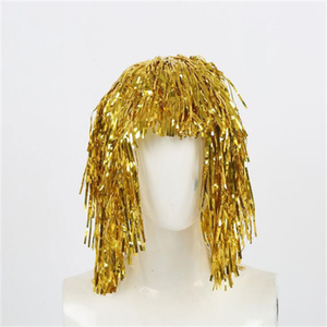 Brillant fête perruque feuille clinquant <span class=keywords><strong>déguisement</strong></span> pour nouvel an pâques noël métallique Costume Cosplay amusant cheveux accessoires - Product Image 2