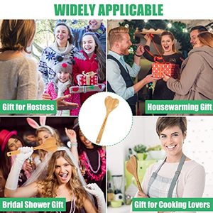 Cucchiai a cuore in legno cucchiaio di bambù a forma di cuore utensili da <span class=keywords><strong>cucina</strong></span> per cucinare con amore, regali unici per <span class=keywords><strong>la</strong></span> festa della mamma per i cuochi - Product Image 6