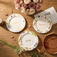 Assiette de présentation en porcelaine créative décorative en relief avec fruits et fleurs personnalisées uniques Ensemble d'assiettes à vaisselle en céramique pour petit déjeuner et dessert