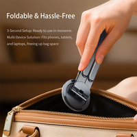 Nouveau voyage Portable magnétique téléphone trépied support aluminium pliable poser plat Fix Compatible ordinateurs portables tablettes téléphones mobiles pour