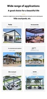 Pergola motorisée en aluminium à lames orientables rétractables, imperméable, style chinois, en PVC, pour toit extérieur, décorations de jardin