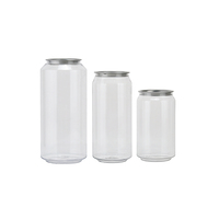 Canette de boisson en plastique souple transparente transparente en PET personnalisée de 250ml 350ml 500ml 700ml avec couvercle scellé en aluminium