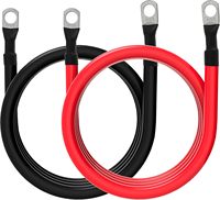 Cables de Inversor de Batería de Cobre Puro de 4AWG, Aptos para Automóviles, Sistemas Solares, Embarcaciones Marinas, Autocaravanas y Motocicletas