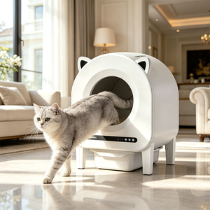 Caja de arena inteligente moderna y cuadrada para gatos, autolimpiable, elimina olores, fácil mantenimiento - Product Image 1