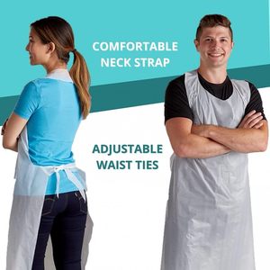 Tabliers jetables en plastique, tabliers imperméables et résistants à l'huile, tabliers de cuisine jetables, pour le bricolage, la <span class=keywords><strong>peinture</strong></span>, la cuisine et le nettoyage - Product Image 3