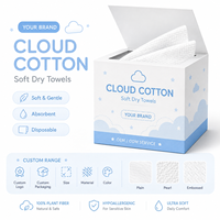 Serviettes faciales jetables personnalisées en gros, boîte OEM ODM, conception d'emballage personnalisée, serviettes faciales douces et respectueuses de la peau à usage unique