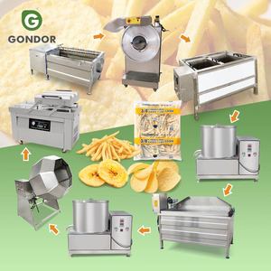 Línea de Producción de Papas Fritas Congeladas Crujientes a Pequeña Escala, 50KG/H, Máquina para Hacer Papas Fritas - Product Image 1
