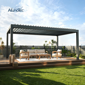 El Sistema de Pérgola Más Avanzado AlunoTec con Techo de Lamas Giratorias y Retráctiles Motorizado Invernadero de Lujo Impermeable Solárium Moderno - Product Image 6