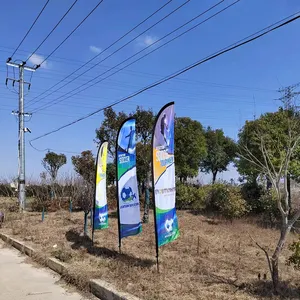 Рекламный наружный Летающий баннер на заказ, каплеобразные флаги, пляжный флаг с перьями