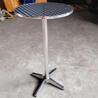 Table de bar moderne en aluminium table pliante de cocktail en acier inoxydable