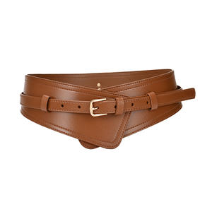 Ceinture en cuir de vache véritable pour femmes, boucle en cuivre, 6,5 cm de large, ceinture décontractée durable et tendance - Product Image 3