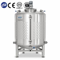 Equipo de Fermentación de Acero Inoxidable de Doble Tanque con Motor y Agitador para Bebidas Carbonatadas, Capacidad de 100L