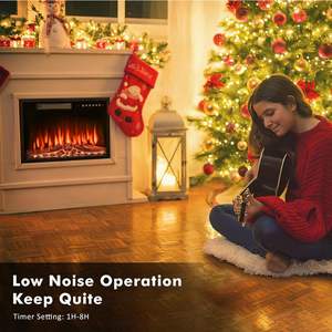 Mobile soggiorno 23 pollici piccolo fornello elettrico telecomando moderno Rv Led inserto camino - Product Image 1